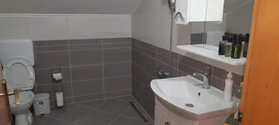 a bathroom with a sink and a toilet at Villa Aida in Bihać