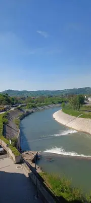 a view of a river next to a beach at Hilandar in Teslić