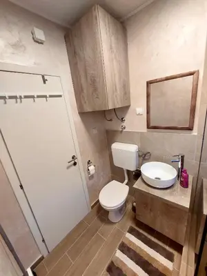 a bathroom with a toilet and a sink at Vikendica Niki - Village house with pool in Ćetojevići