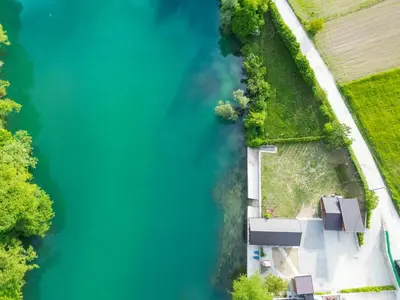 an aerial view of a body of water at Ranch Una Soul in Glodina
