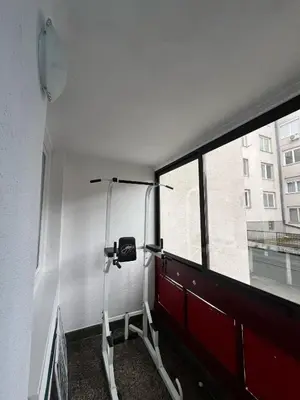 an empty room with a room with a window at Apartman Filip in Jajce