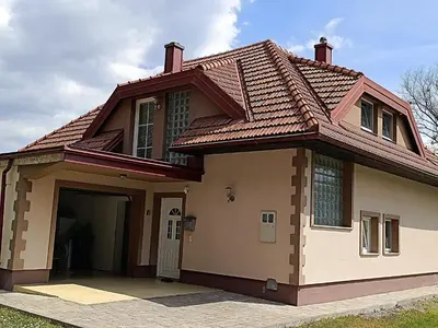 a house with a red roof at Villa Sienna in Smrdan