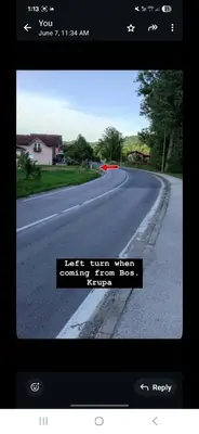 a picture of a road with a sticker on it at Villa Sienna in Smrdan