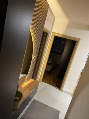 a view of a hallway from the top of a house at Apartman 3 Tuzla in Tuzla
