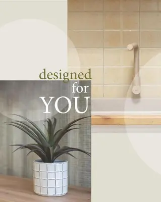 a plant in a bathroom with the words designed for you at Aurum apartman Žepče in Žepče