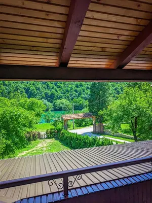 a view from the deck of a house at Vikendica Stella in Bihać