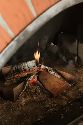 a grill with a fire in the middle of it at Kuća za odmor KUNA in Kupres