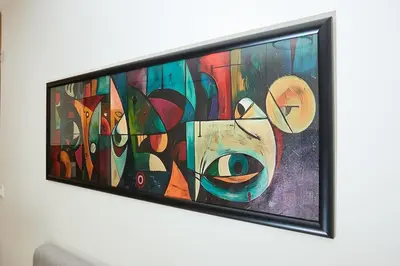 a painting is hanging on a wall at Lovely and cozy apartment Lena in Zenica