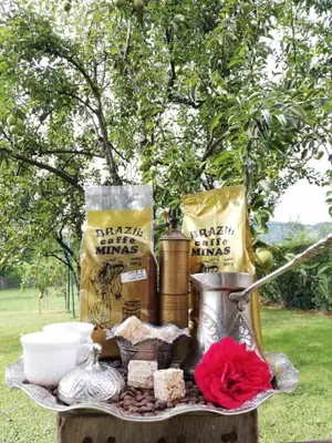 a tray with food and snacks on a table at Apartmani LIDER Visoko in Visoko