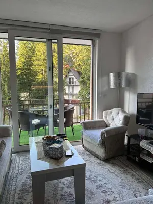 a living room with a couch and a table at Apartment Alisa in Vlasic