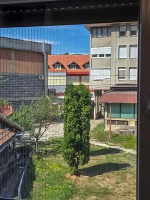 a view of a city from a window at Urban Nest in Jajce
