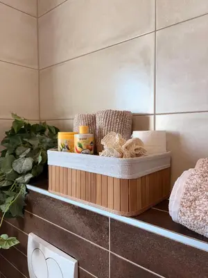 a wooden box sitting on top of a wall at Apartment Alma in Bihać
