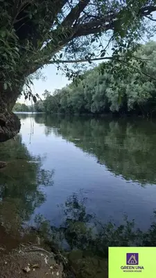a river with trees on the side of it at Green Una Wooden House in Kulen Vakuf