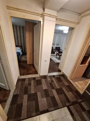 a view of a hallway with a room at Nova varos apartman in Banja Luka