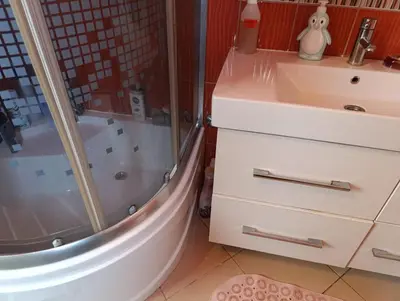 a bathroom with a sink and a shower at Gajanka in Bugojno
