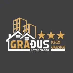 a logo for a car club with buildings and stars at GRAĐUS Deluxe Apartmani in Kotor-Varoš