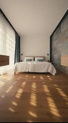 a bedroom with a bed and a large window at Villa Alma Nova in Laktaši
