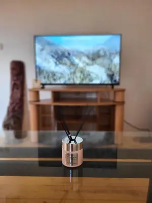 a small container withbons in front of a television at N&M Mountain Escape in Kupres