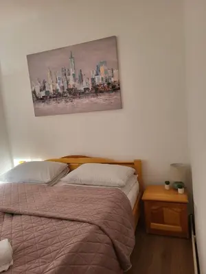 a bedroom with two beds and a painting on the wall at Friends 2 Vlašić in Vlasic