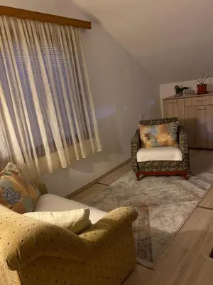 a living room with a couch and a chair at Country House Bijela Voda in Bihać