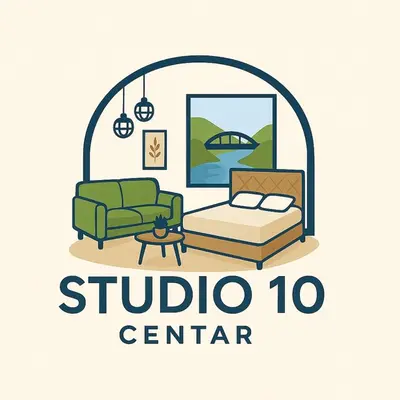 a vector illustration of a studio centar room at Stan na dan-Studio 10 centar Gradiška in Bosanska Gradiška