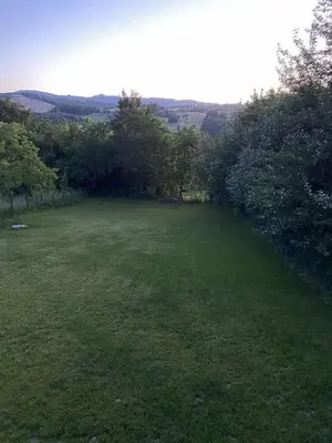 a large field of grass with trees in the background at Vikend kuća Ljetni San in Gračanica