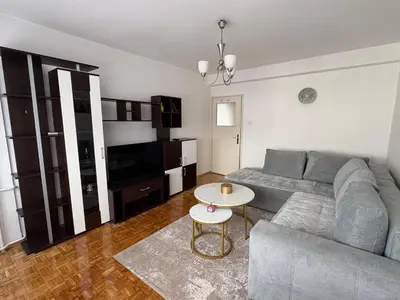 a living room with a couch and a table at A&N Apartments in Banja Luka