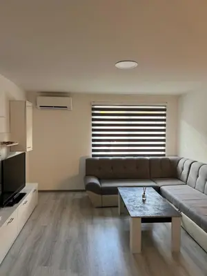 a living room with a couch and a coffee table at Apartment Lana Vareš in Vareš