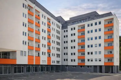 an image of two apartment buildings at Hari Apartmani Oaza in Tuzla