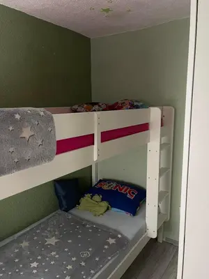 a bunk bed room with two bunk beds at Panonska jezera ZELENA OAZA in Tuzla