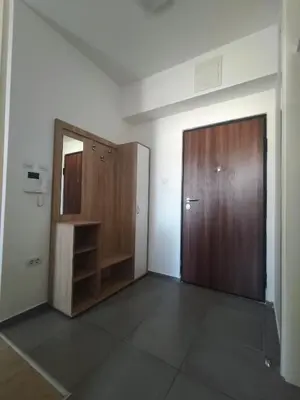 an empty room with a door and a shelf and a door at Gray Heaven Retreat in Banja Luka