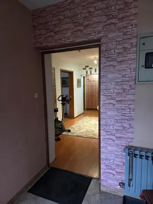 a view of a room with a brick wall at Apartment SOFI Novi Travnik in Novi Travnik