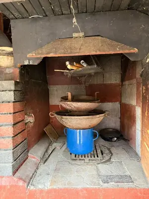 a bathroom with a toilet in a house at Wooden house Tešanj in Tešanj