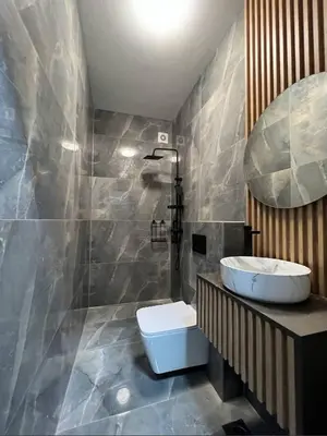 a bathroom with a sink and a toilet at Villa Luxury Crystal center in Bihać
