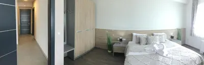 two images of a bedroom with a bed with pillows at Motel Kamenica in Bihać