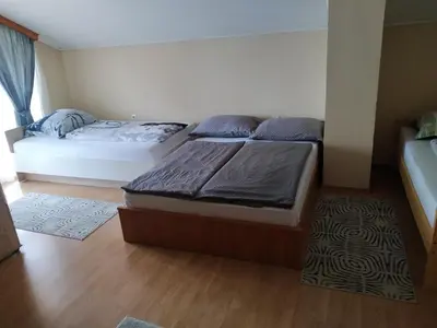 a bedroom with two beds in a room at Apartment Edin in Bihać