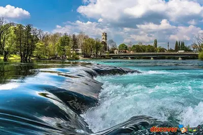 a river with water rapids on top of it at Apartment Beha in Bihać