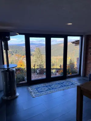 a room with a large window with a view at Vlasic Nanna & Lalla in Vlasic