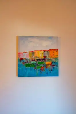 a picture of a painting of a city at Guesthouse Nevenko in Kupres