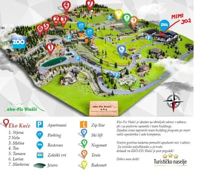 a map of a park with icons on it at MIMI 302 Eko Fis Vlasic in Vlasic