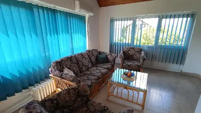 a living room with a couch and a table at Guesthouse Trikic in Drvar