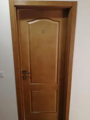 a wooden door in a room at Edo in Visoko