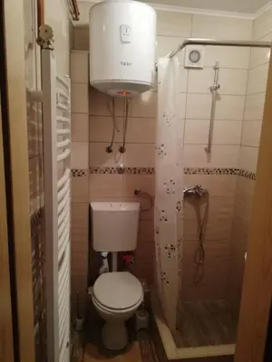 a small bathroom with a toilet and a shower at Villa Franka - Vlašić in Vlasic
