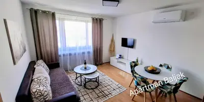 a living room with a couch and a table at Apartman Baljak in Livno