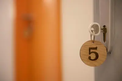 a door tag with the number on it at Hostel Boje in Livno