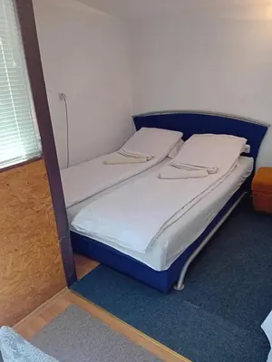 a bedroom with two beds in a room at Ravne Apartman in Visoko