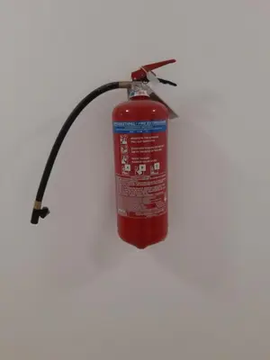 a fire extinguisher is shown on a white background at Apartman Ladybug in Banja Luka