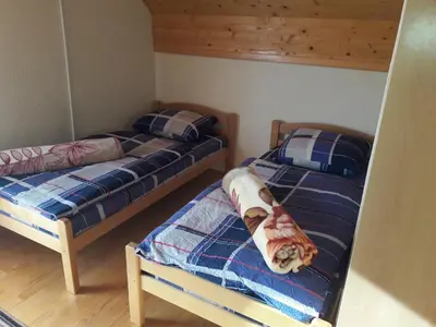 two bunk beds in a room withthritisthritisthritisthritisthritisthritisthritisthritisthritis at Adria in Kupres
