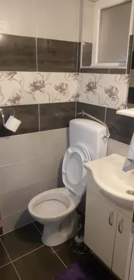 a bathroom with a toilet and a sink at APARTMAN ANDREA 4 in Banja Luka