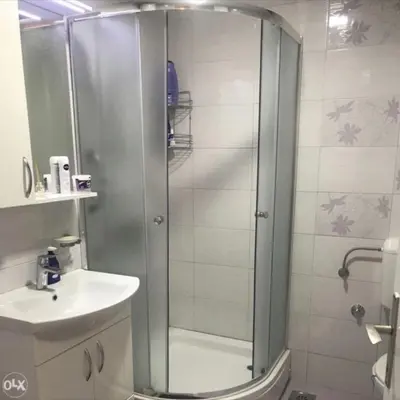 a bathroom with a shower and a sink at Dan i noc in Banja Luka